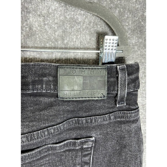 Tommy Hilfiger High Waist Jeans Womens Size 22 Stretch Black Denim Straight Leg - Picture 5 of 11